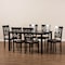 Baxton Studio Dallas Sand Upholstered and Brown Finished Wood 7-Piece Dining Set 171-10955-10519 - alternate 4